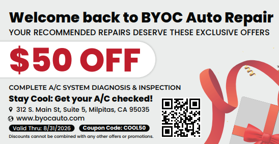 $50 off A/C system diagnosis and inspection